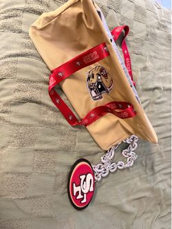 49ers tote bag and 49ers chain necklace