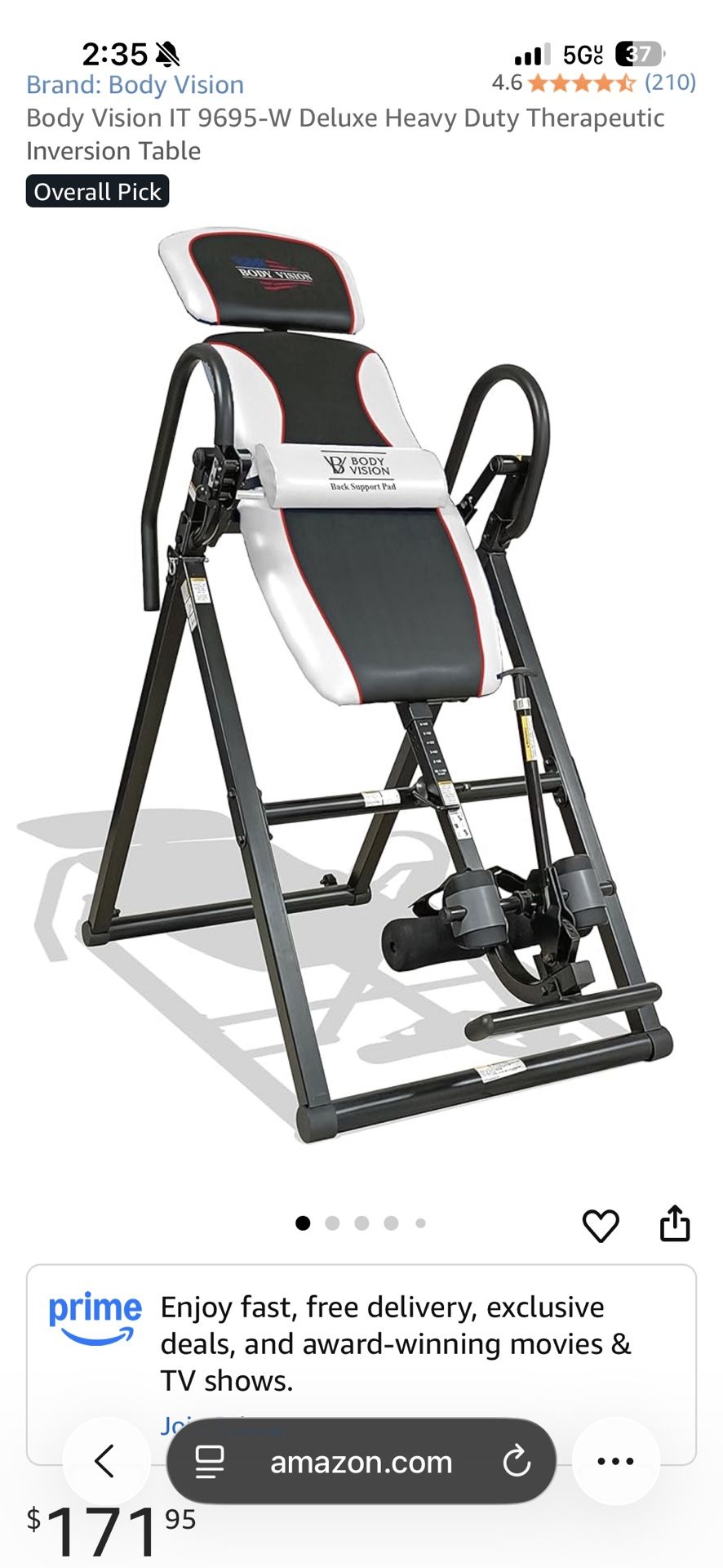 Body Vision Inversion Table 