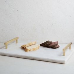 West Elm Marble & Brass Cheese Board