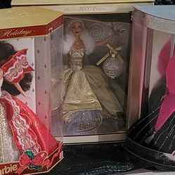 Mattel Holiday Barbies 97, 98, 2000