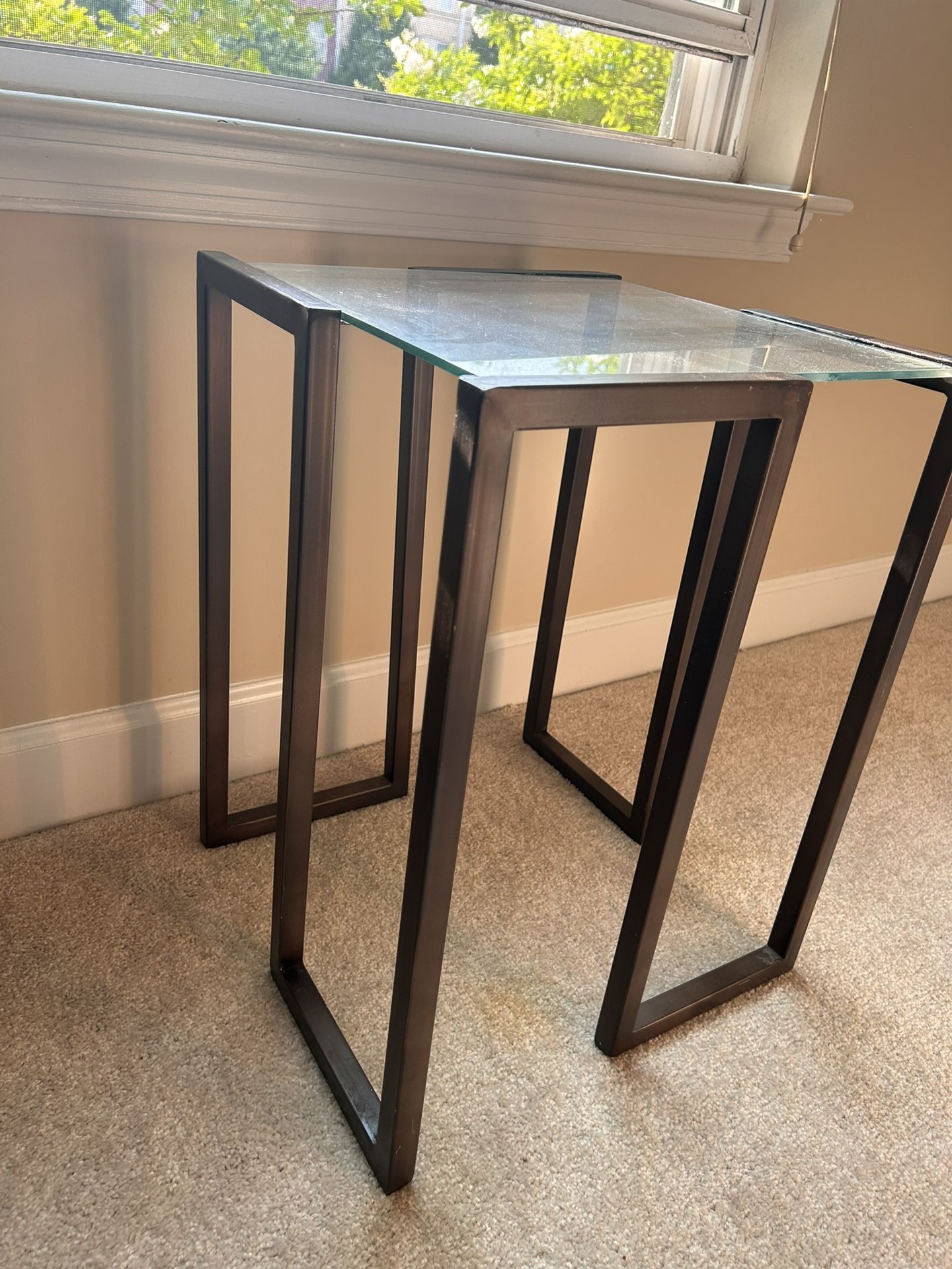Glass Side Coffee Table