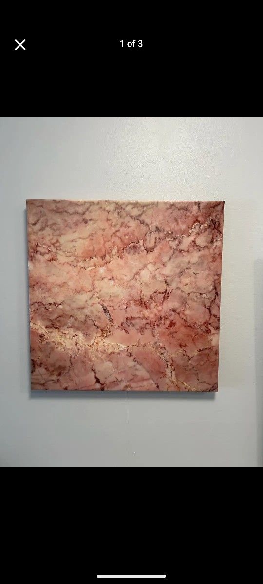 Pink Marble Artwork 20"x 20" ***NEW***