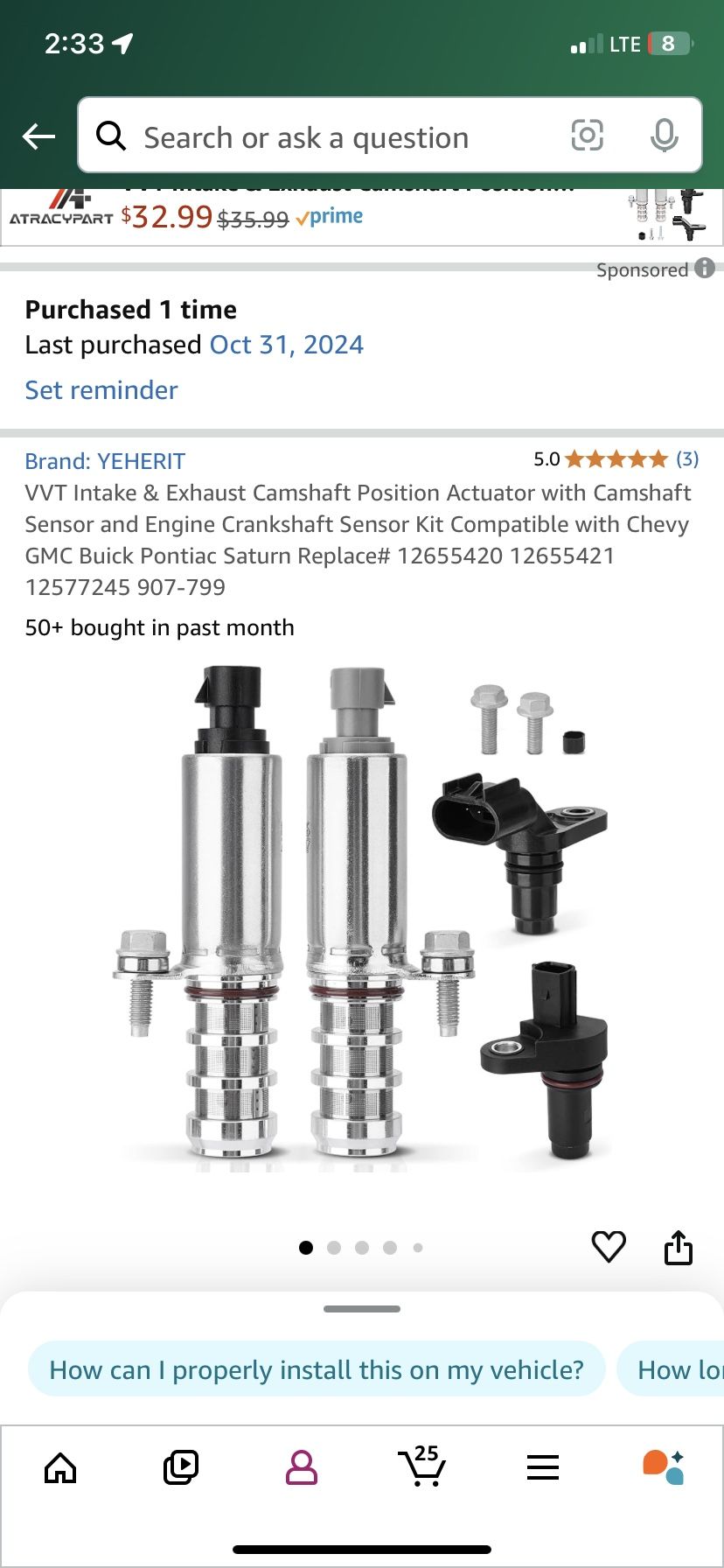 Engine sensor kit