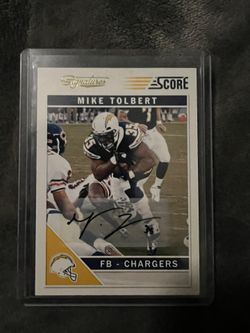 Mike Tolbert Football Card Autographed