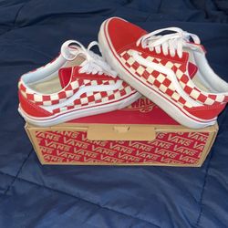 Red Checkered Vans