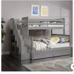 Caramia Kids Vandelay 2-piece Twin Over Full Bunk Bed 