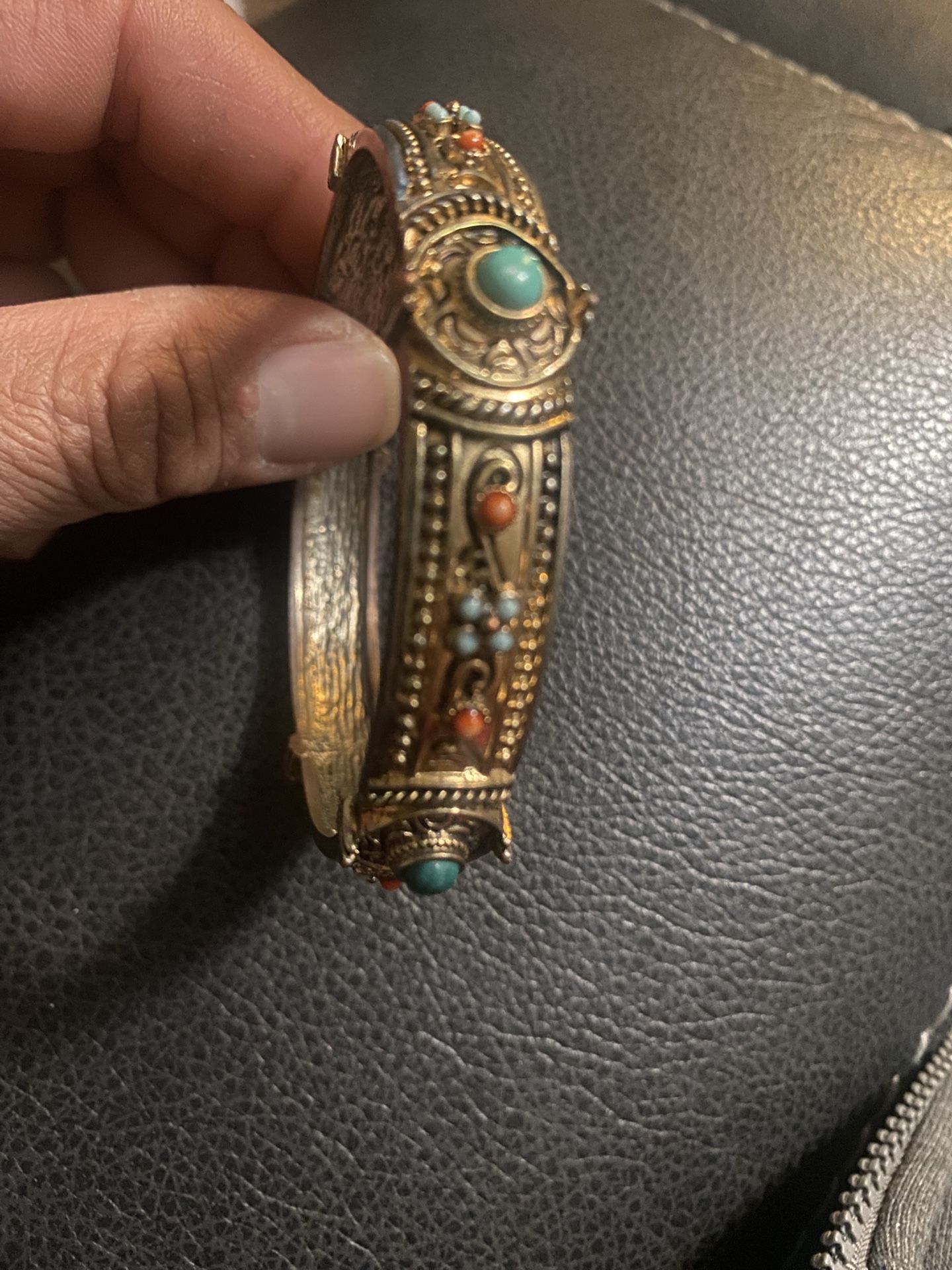 Vintage Gold Turquoise Bracelete