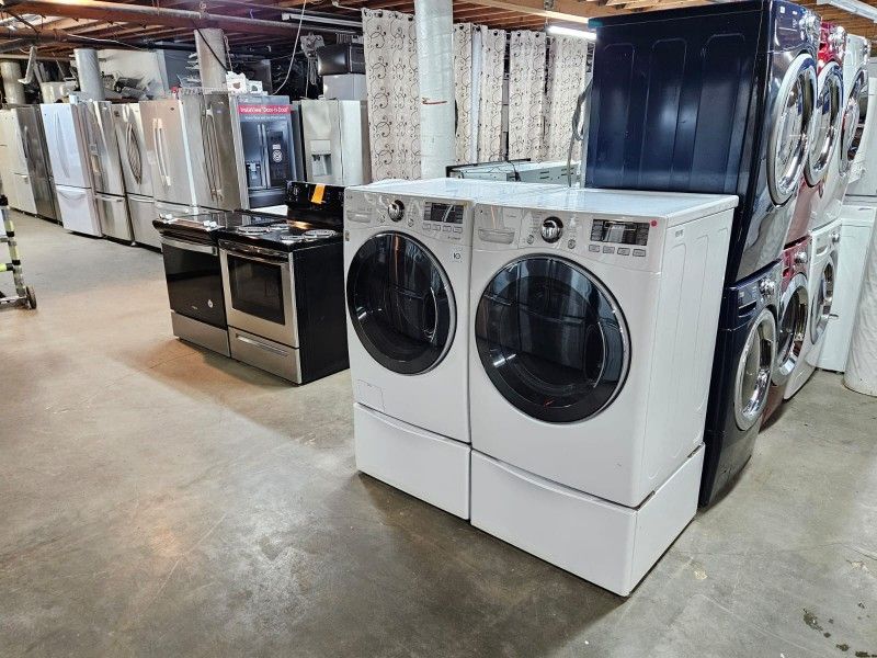 Huge Liquidation Sale Warehouse Full Of Nice Like Brand New Washer Dryer Fridge Stove Oven Stackable Free Warranty Only 65for Financing 90day TO Pay