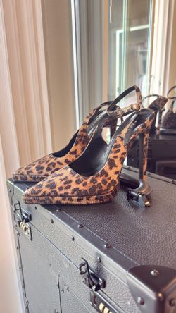 SIMMI London Leopard Rhinestone Heels Size 8 - New