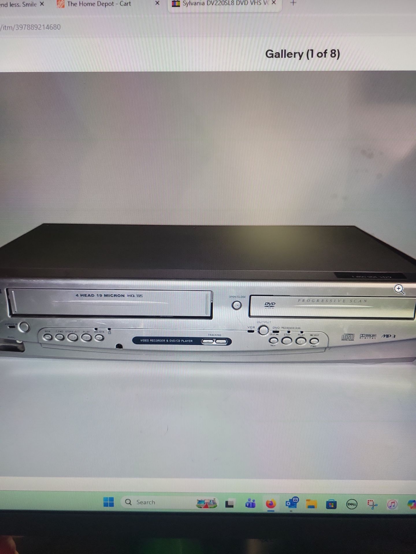 Sylvania DV220SL8 DVD VHS VCR combo