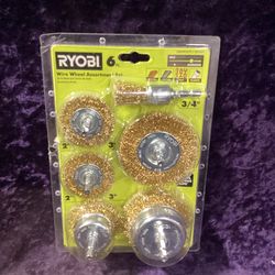 🧰🛠RYOBI Wire Wheel Assortment Set (6-Piece)-NEW!-$13!🧰🛠