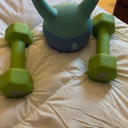 2 8pounds Weight With 8pound Kettle Ball