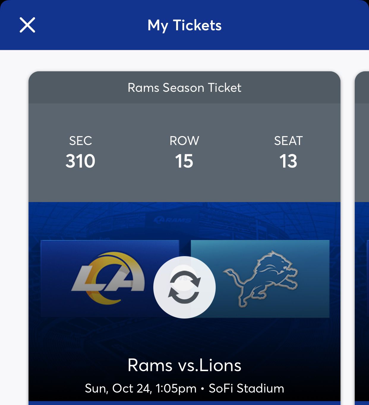 Rams Vs Lions Tickets On Sale. $300 For All 3!