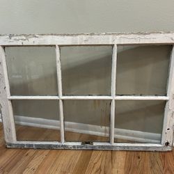 Antique 6-Pane Window w/ Glass