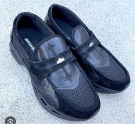 Black Slip-On Sneakers with Strap