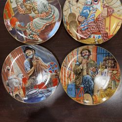 Greatest Clowns Of The Circus 4 Plate Collection 