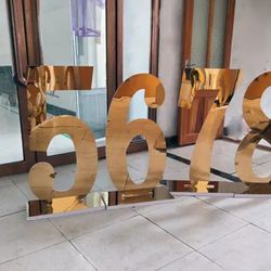 End Of Yrs Sales Gold Letters And Numbers 