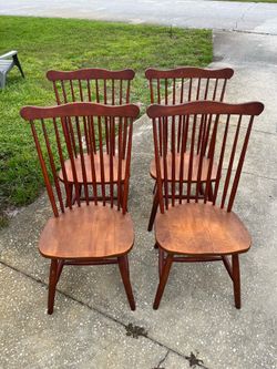 4 wooden chairs