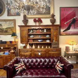 Vintage Leather Oxblood Chesterfield Sofa