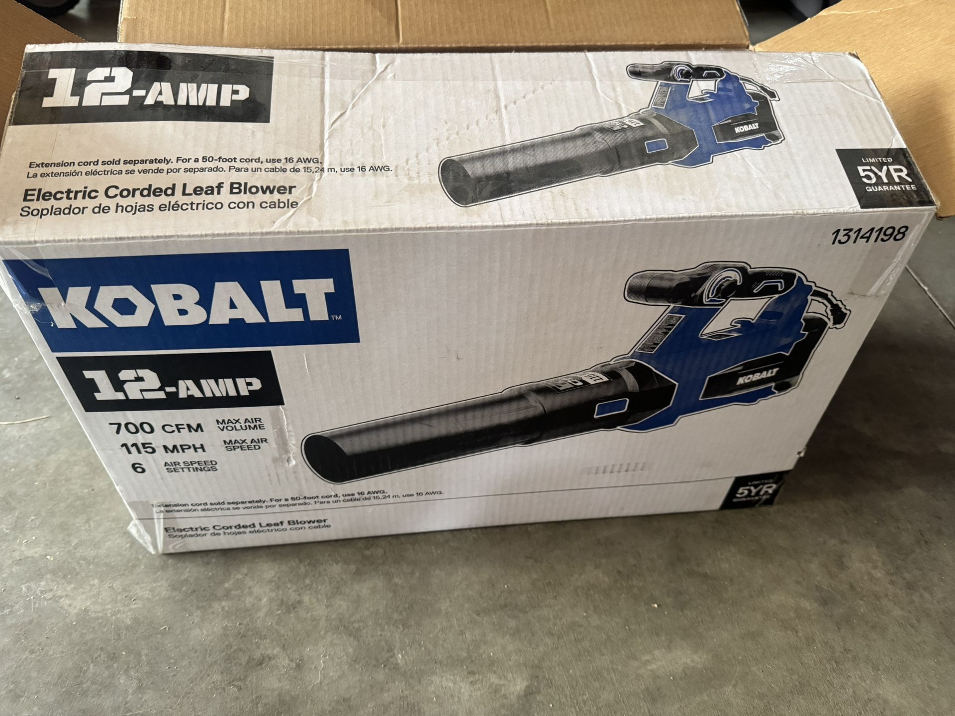Kobalt 12 amp corder blower