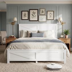 Farmhouse Style-Antique White Size Bed