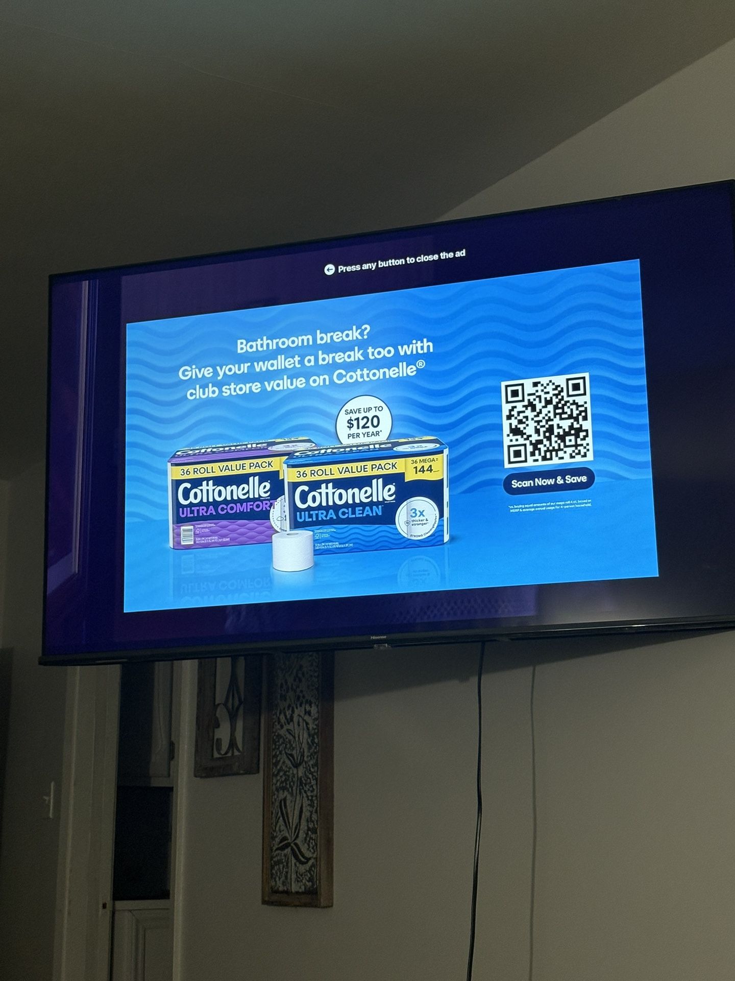 Hisense 58" LCD Roku Smart TV