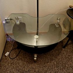 Mid Century Coffee Table and Lamp