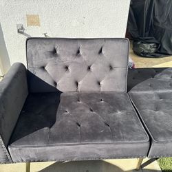 Black Velvet Sofa bed