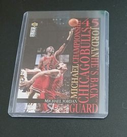 Michael Jordan card from in a hard protective case. $10