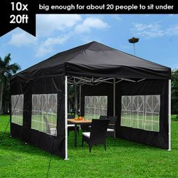  10x20 Pop Up Canopy Tent With Sidewalls,Commercial Outdoor Canopy Tent for Event Wedding all season 