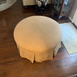 Beautiful Big Round Rollling Ottoman 