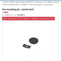 Spal Fan mounting pin x4 pins brand new 