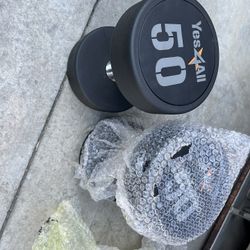 New 50lbs Urethane Dumbbells 