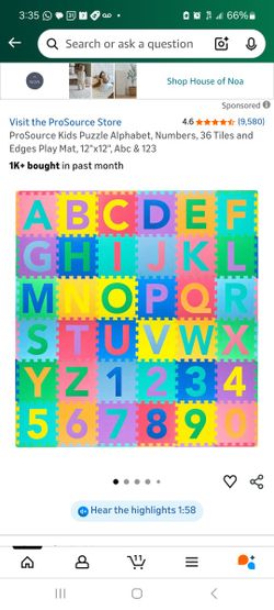 ABC & 123 Foam Tiles 