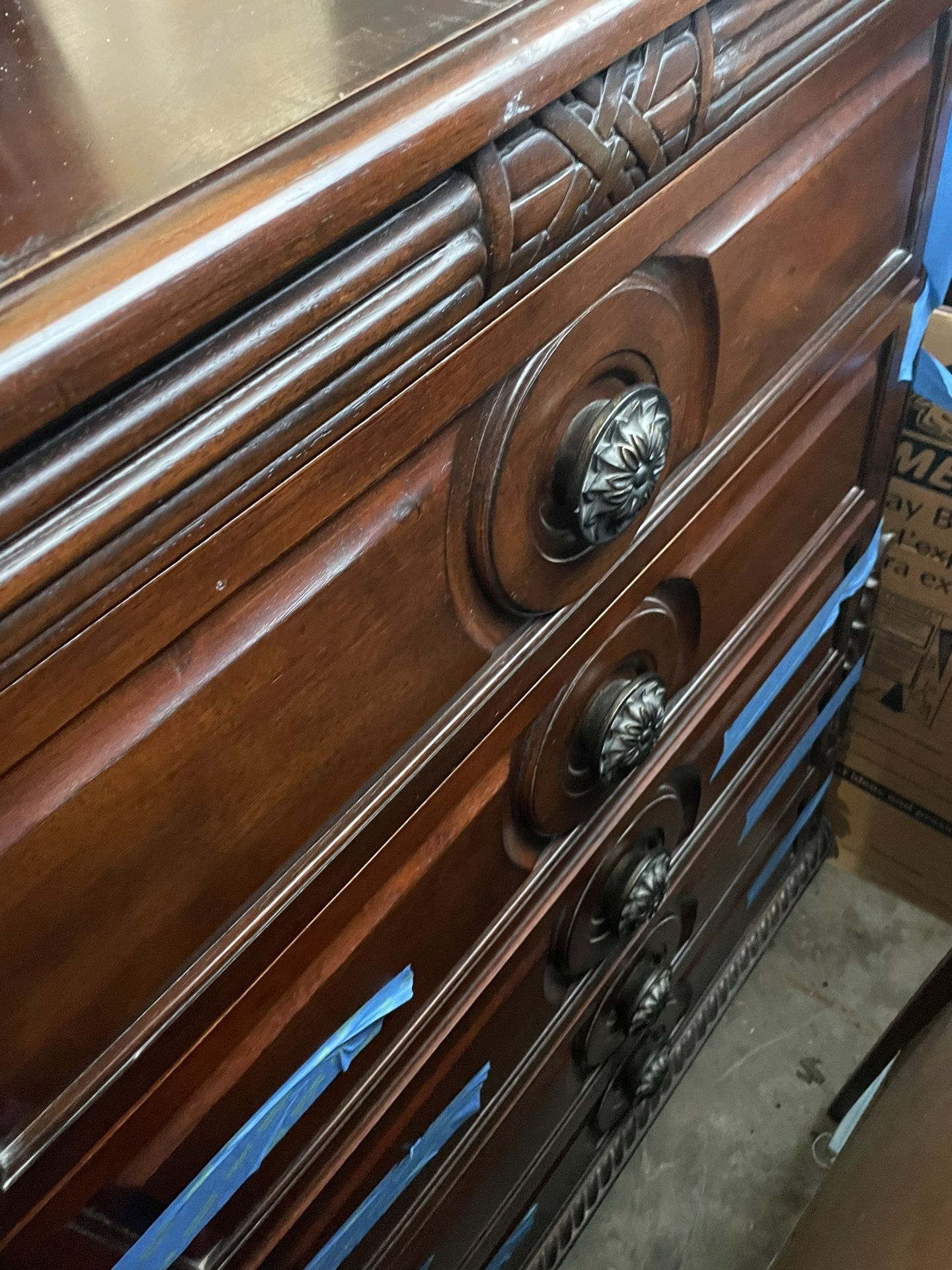 Marble Top Bedroom Set Wood 