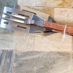 Wood Handle BBQ Tool Set