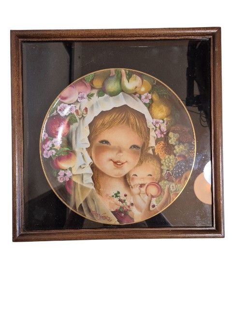 1977 Schmid “Orchard Mother & Child” Collector Plate by Juan Ferrandiz – Framed