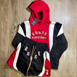 Rhude Basketball Hoodie and Shorts Set LARGE