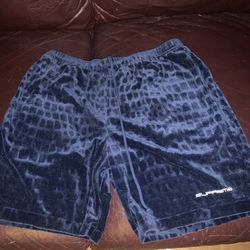 Supreme shorts Croc Velour Short M Visit > polyester Navy Used