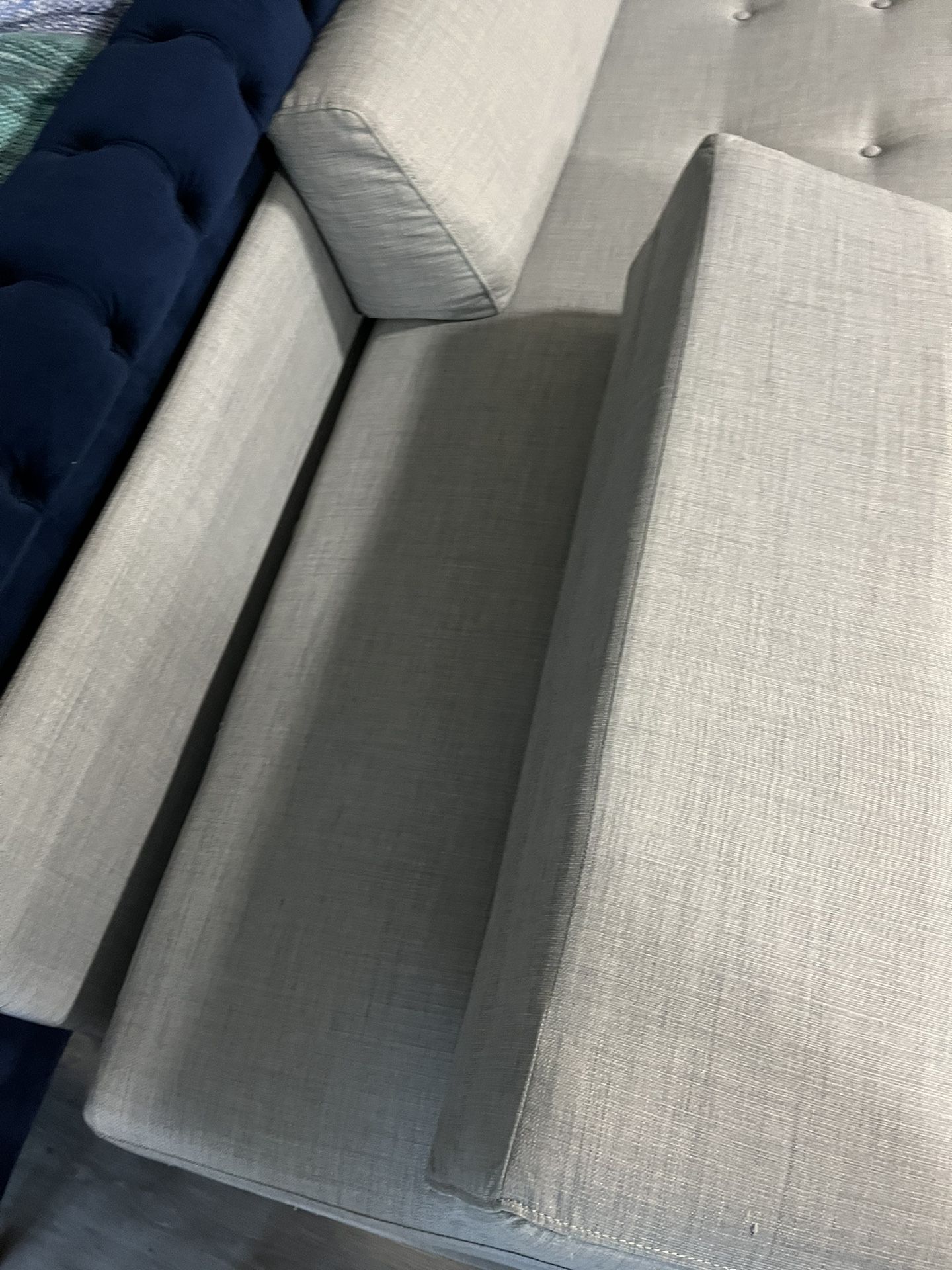 Grey world Market couch converts to twin futon/bed for Sale in