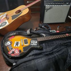 Epiphone Les Paul Jr. + Fender 25r Amplifier