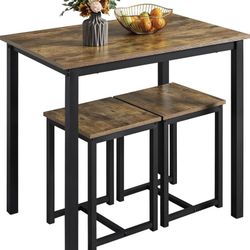 Rustic Brown Dining Set - 614409