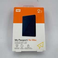 New Western Digital My Passport for Mac  2TB HDD