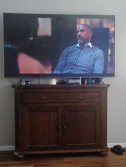Wood TV stand