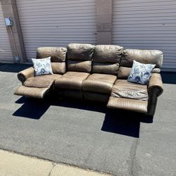 Leather Recliner Couch