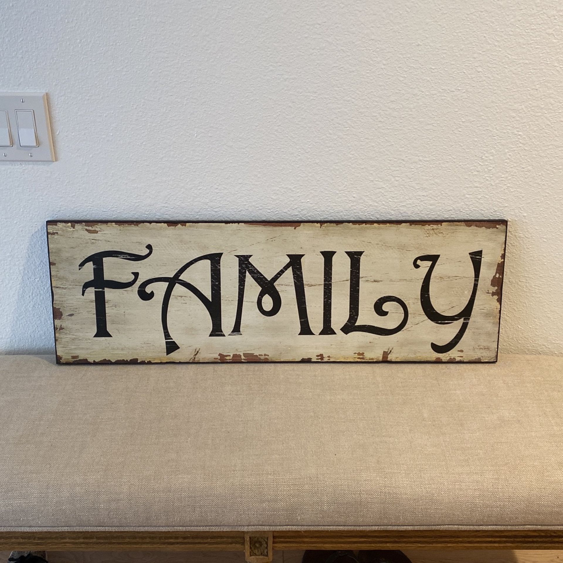 Rustic / Distressed “Family” Wall Decor