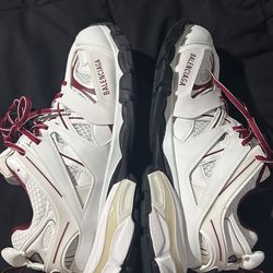 Balenciaga White burgundy 