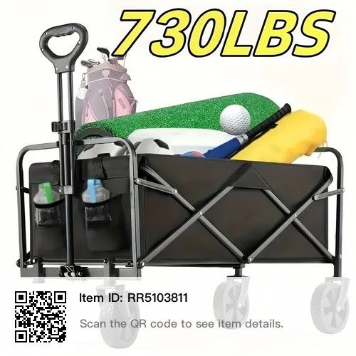[Collapsible Wagon] Track and field equipment transport vehicle - Collapsible Wagon 700 lbs - Heavy Duty Wagon Carts Foldable - Portable Wagons for Gr
