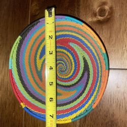 Bridge For Africa Fair Trade Zulu telephone wire 8-inch pedestal bowl