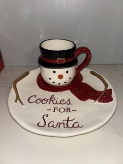 St. Nicholas Square Yuletide 2-Piece Cookies for Santa Set, new in box! 